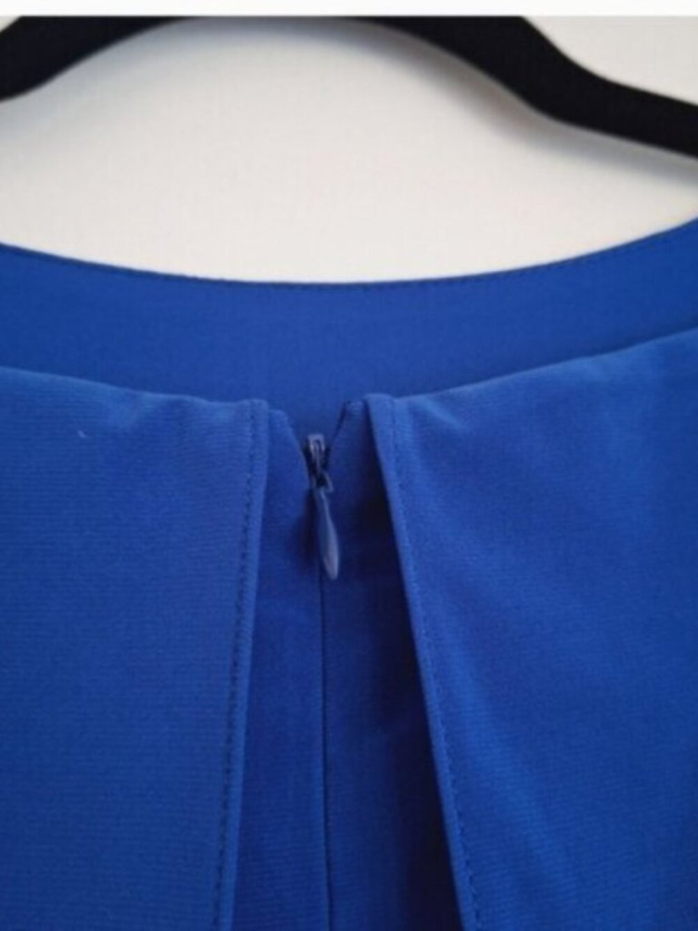 Adrianna Papell Cobalt Blue Boat Neck Sheath Stretch Midi Dress Sz 2 jersey - Picture 4 of 11
